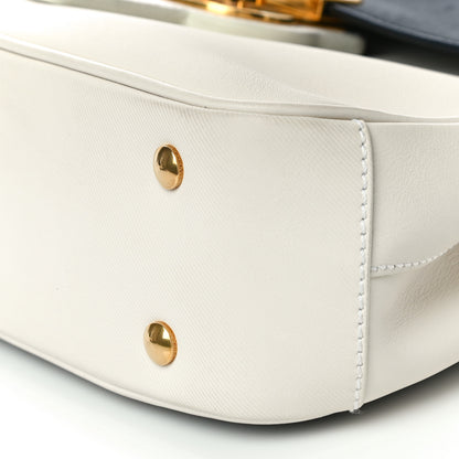 Burberry Trench Calfskin Medium DK88 Top Handle Bag Ivory Black 10 of 14