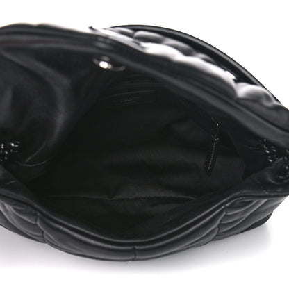Saint Laurent Lambskin Quilted Small Loulou Puffer Monogram Chain Satchel Black 5 of 13