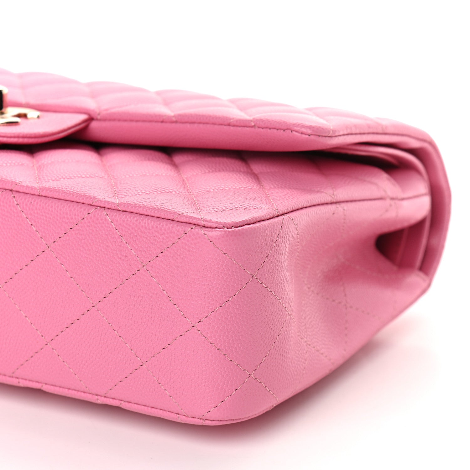 Chanel Caviar Quilted Medium Double Flap Pink 8 of 8