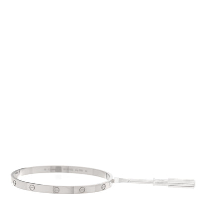 Cartier 18K White Gold Medium LOVE Bracelet 18 6 of 7