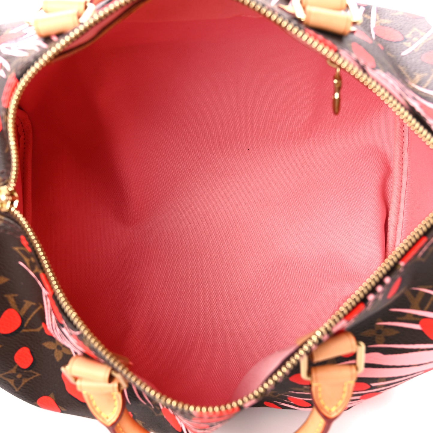 Monogram Jungle Dots Speedy 30 Sugar Pink Poppy