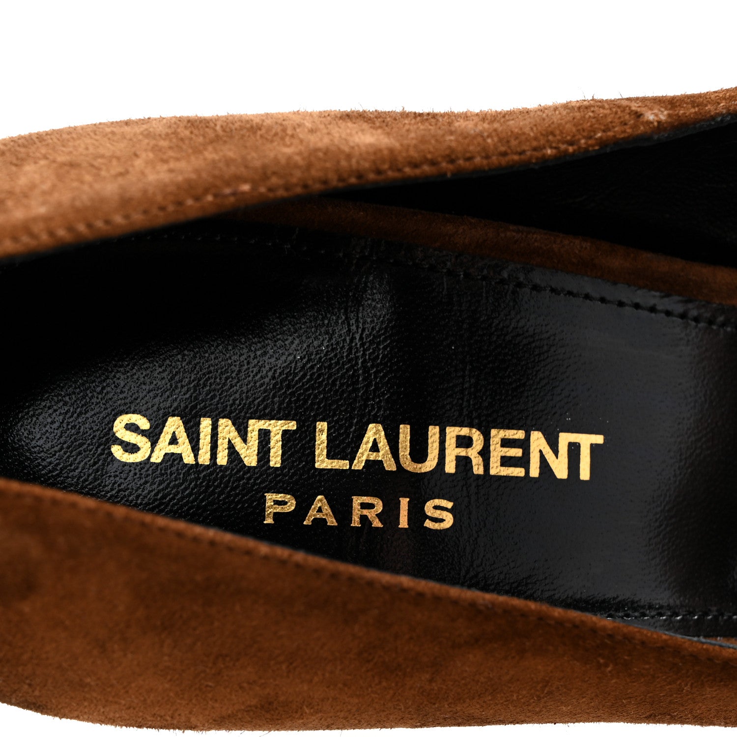 Saint Laurent Suede Calfskin Opyum 110 Pumps 40 Cachemere 40 Cachemere Gold 8 of 11