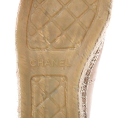Chanel Lambskin CC Espadrilles 35 Beige Black 7 of 10