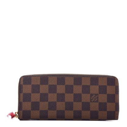 Louis Vuitton Damier Ebene Clemence Wallet Cherry 1 of 7