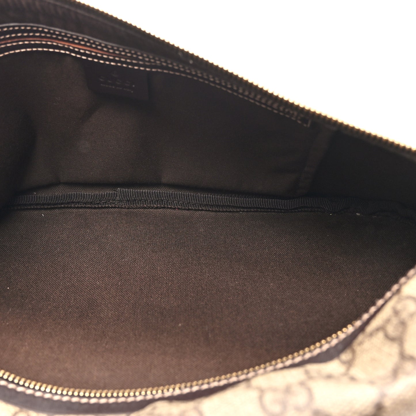 GG Supreme Monogram Belt Bag Dark Brown