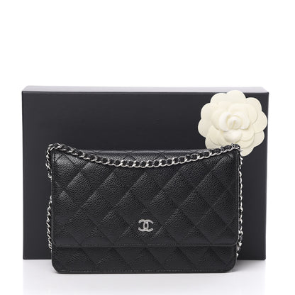 Chanel Caviar Quilted Wallet On Chain WOC Black 15 of 15