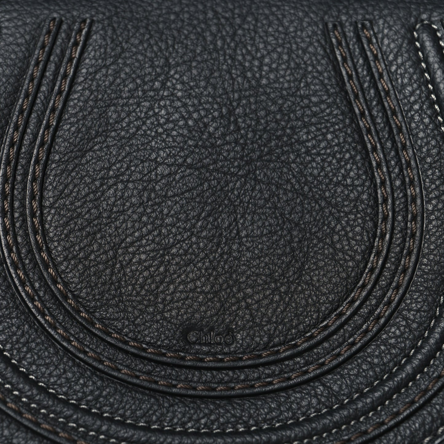 Calfskin Mini Marcie Round Crossbody Bag Black