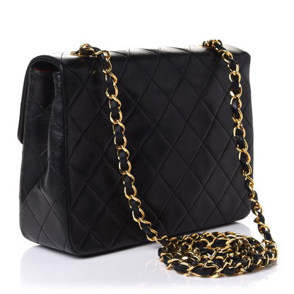 Chanel Lambskin Quilted Mini Square Flap Bag Black 2 of 11