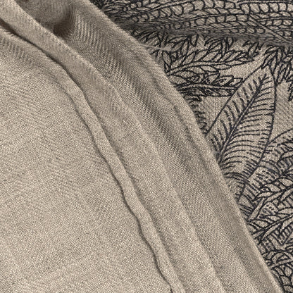 Hermes Cashmere Silk Faubourg Tropical Shawl 140 Naturel Gris Anthracite 4 of 4
