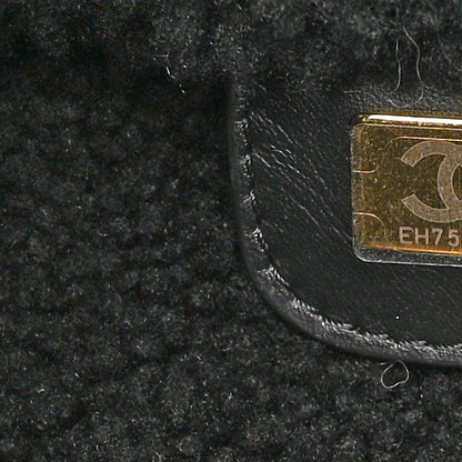 Chanel Aged Lambskin Shearling Quilted Small Chanel 22 Black 8 of 12