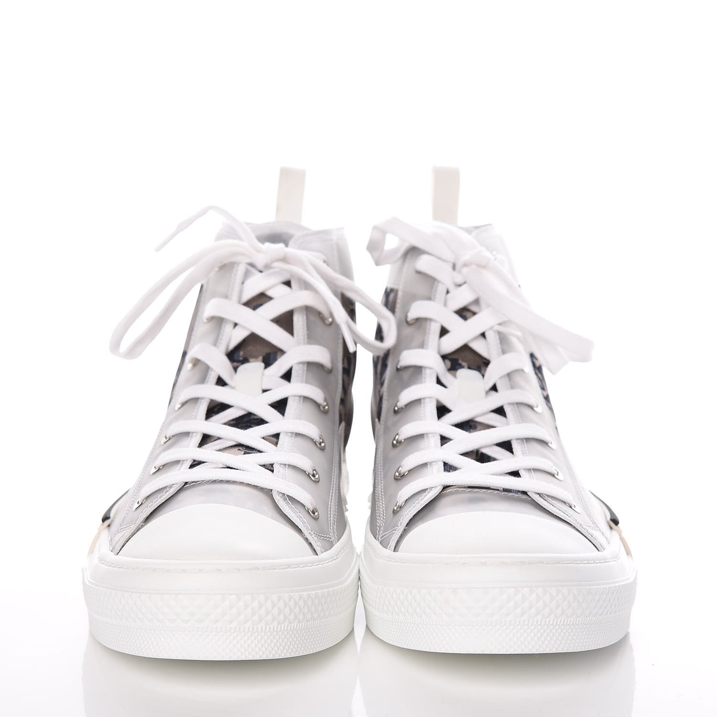 Canvas Oblique Mens B23 High Top Sneakers 46 White