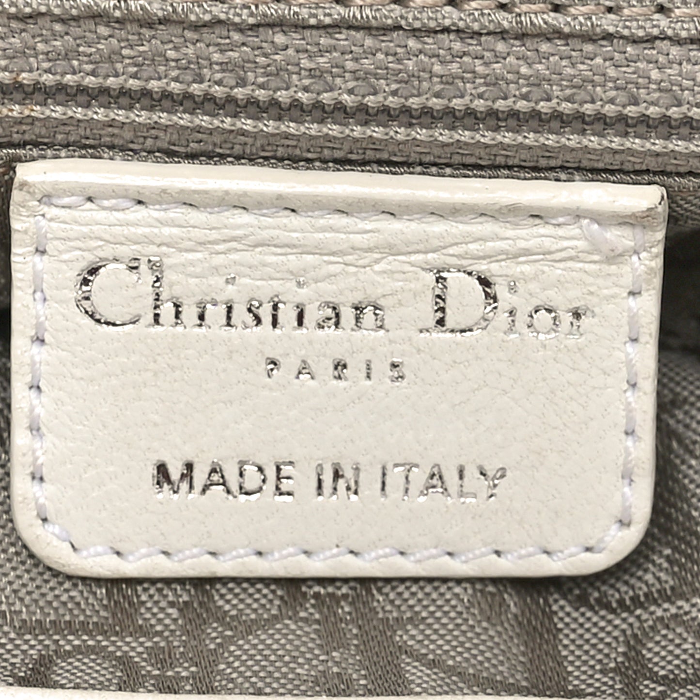 Lambskin Cannage Large Dior Soft Hobo White