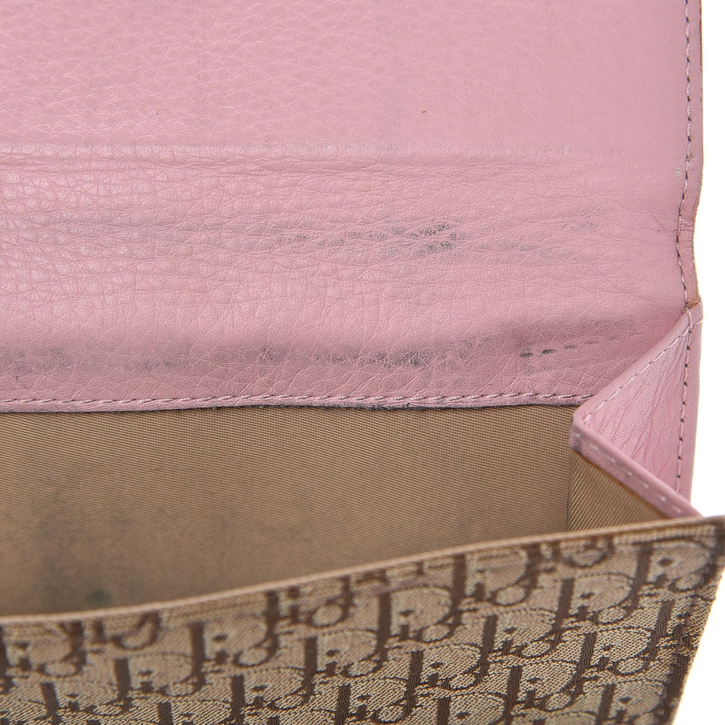 Monogram Long Flap Wallet Pink