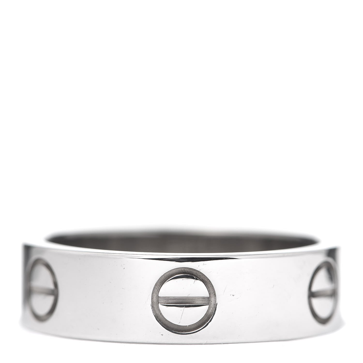 Cartier 18K White Gold 5.5mm LOVE Ring 56 7.5 1 of 4