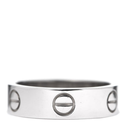 Cartier 18K White Gold 5.5mm LOVE Ring 56 7.5 1 of 4