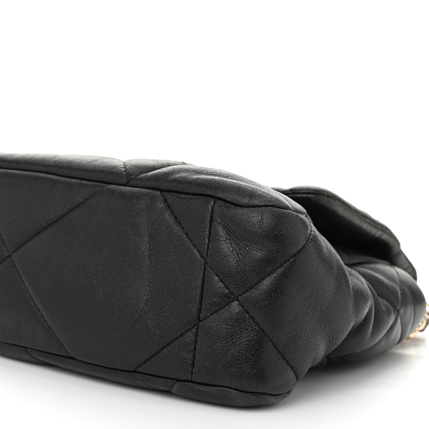 Goatskin Quilted Medium Chanel 19 Flap Black