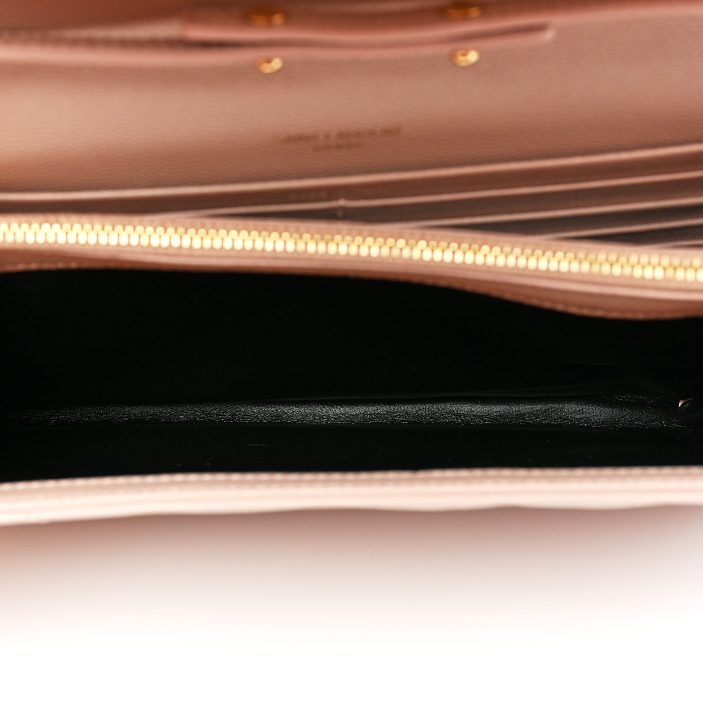 Grain De Poudre Matelasse Chevron Monogram Chain Wallet Pale Pink