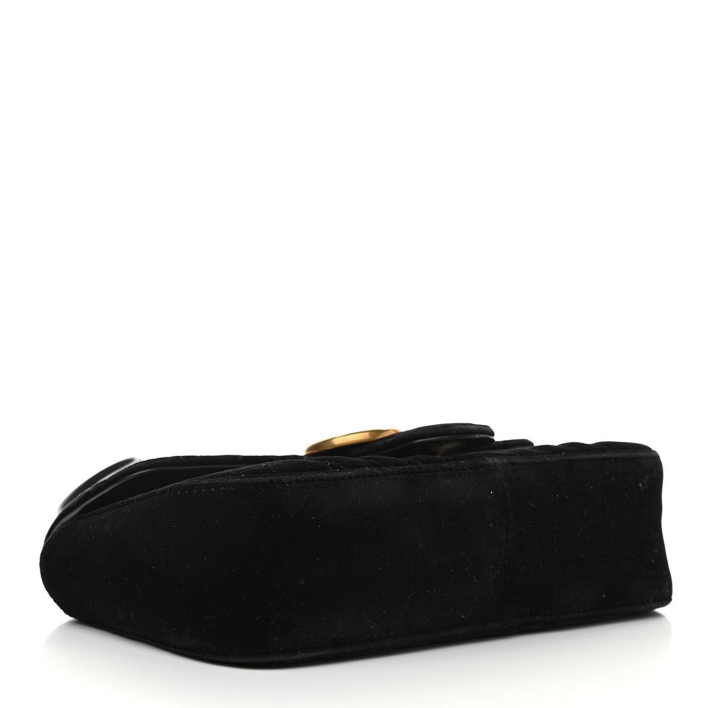 Velvet Matelasse Mini GG Marmont Shoulder Bag Black