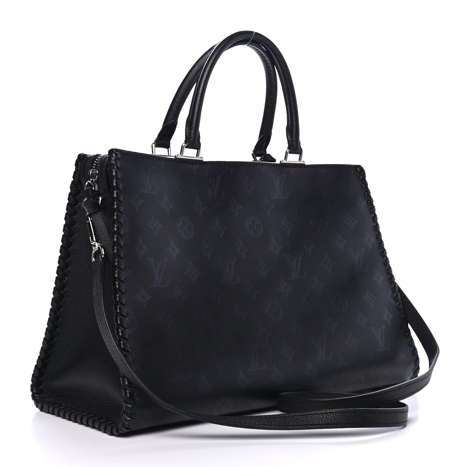 Louis Vuitton Monogram Cuir Plume Very Zipped Tote Black 2 of 4