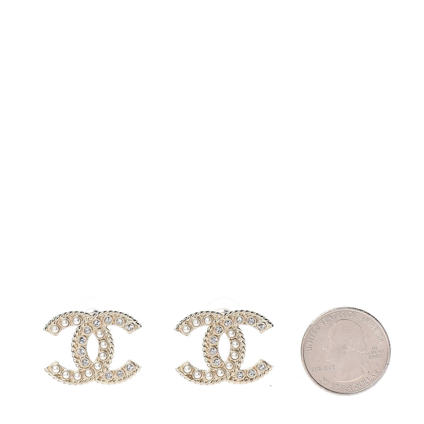 Pearl Queen of France CC Earrings Gold