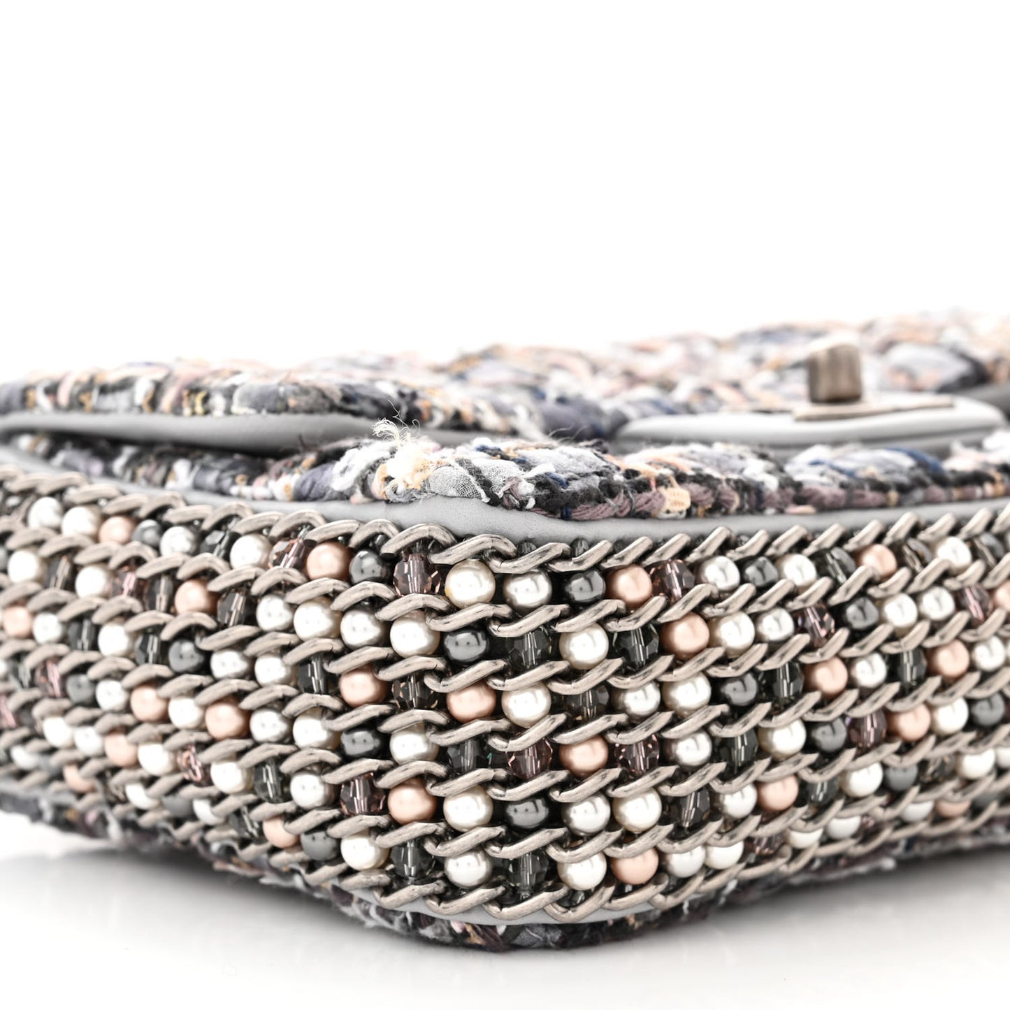 Quilted Mini River of Pearls Flap Bag