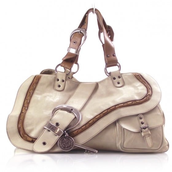 Christian Dior Leather Gaucho Beige 1 of 10