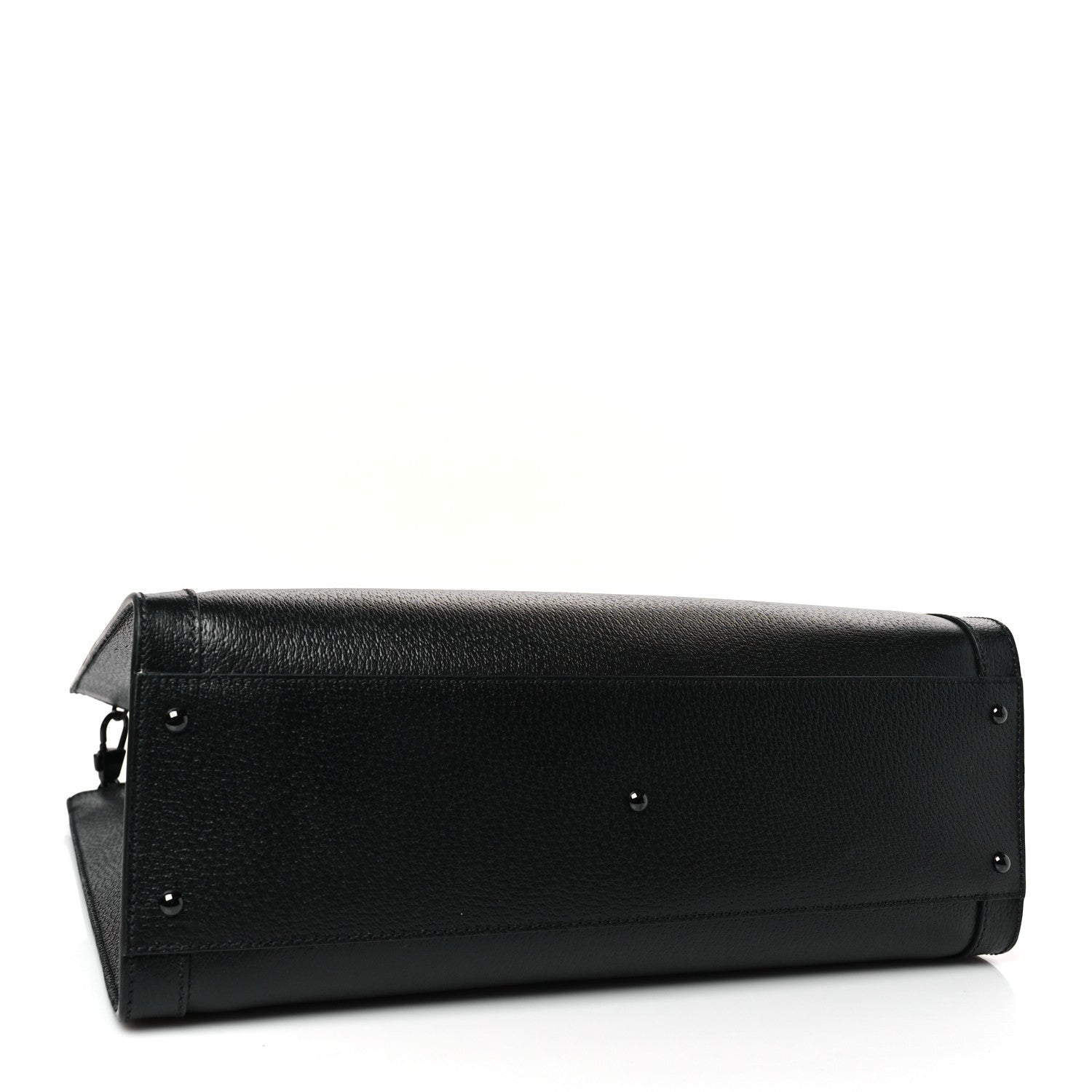 Gucci Textured Dollar Calfskin Web Monochrome Large Diana Tote Bag Black 4 of 9