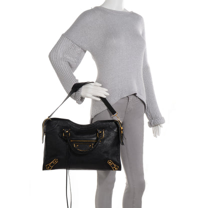 Balenciaga Chevre Hamilton Metallic Edge City Black 2 of 11