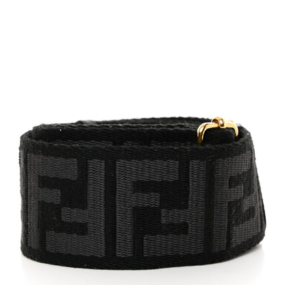 Fendi Ribbon Vitello Seta FF 1974 Adjustable Strap You Black 2 of 5