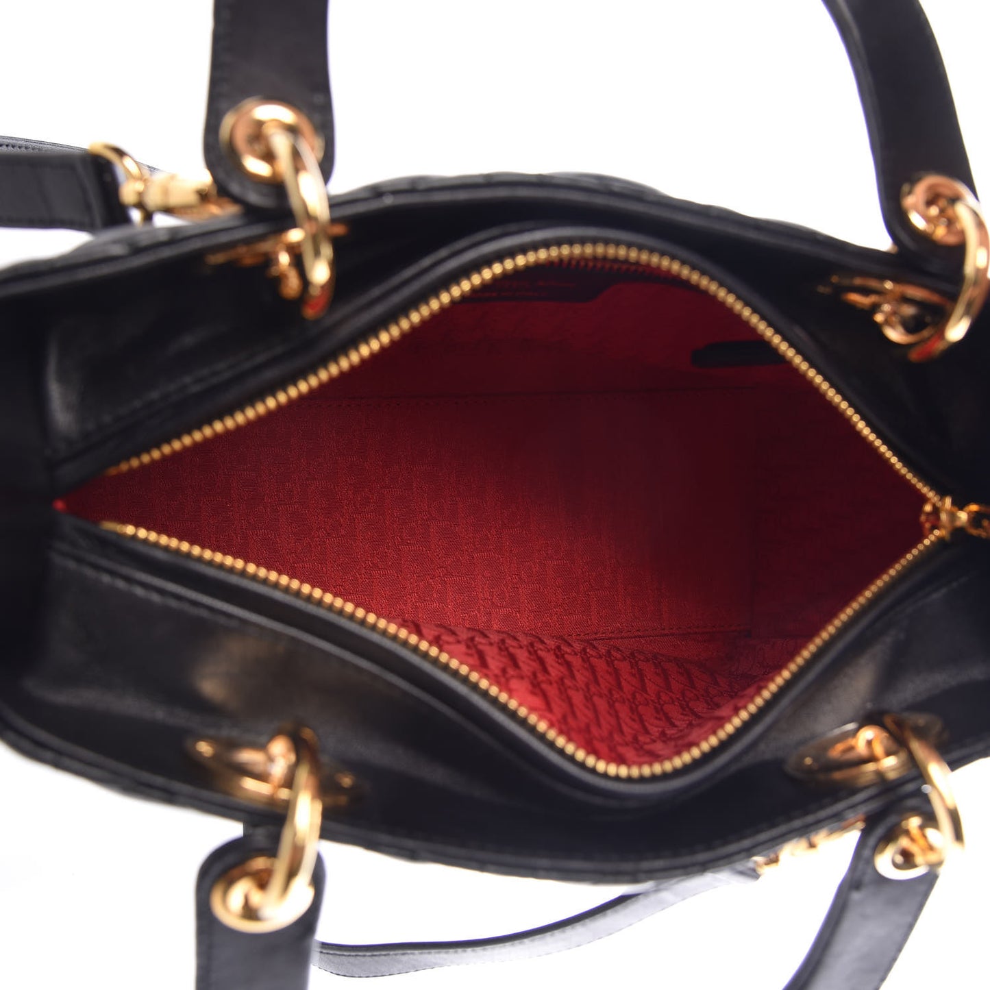 Lambskin Cannage Medium Lady Dior Black