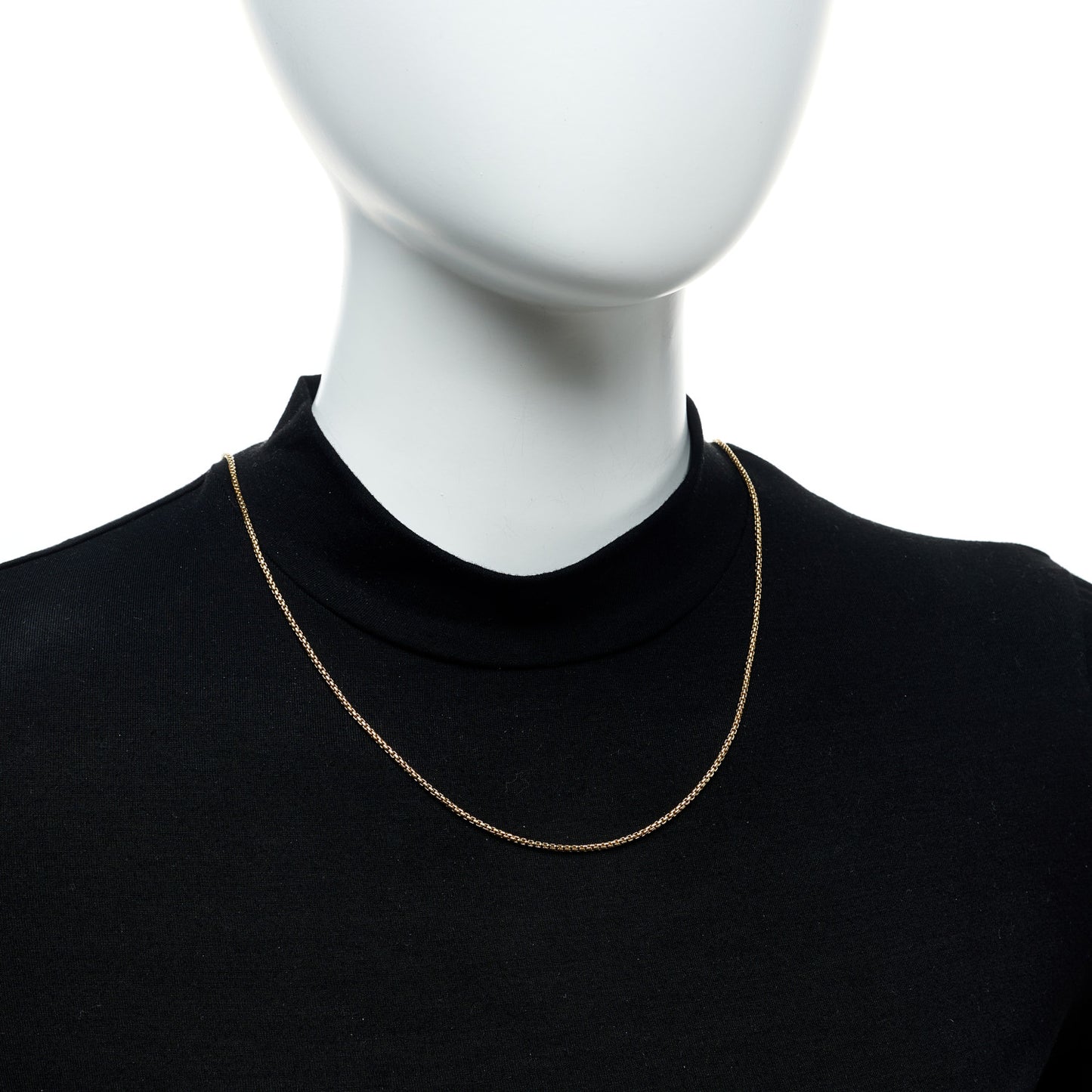 18K Yellow Gold 1.7mm Box Chain Necklace 20"