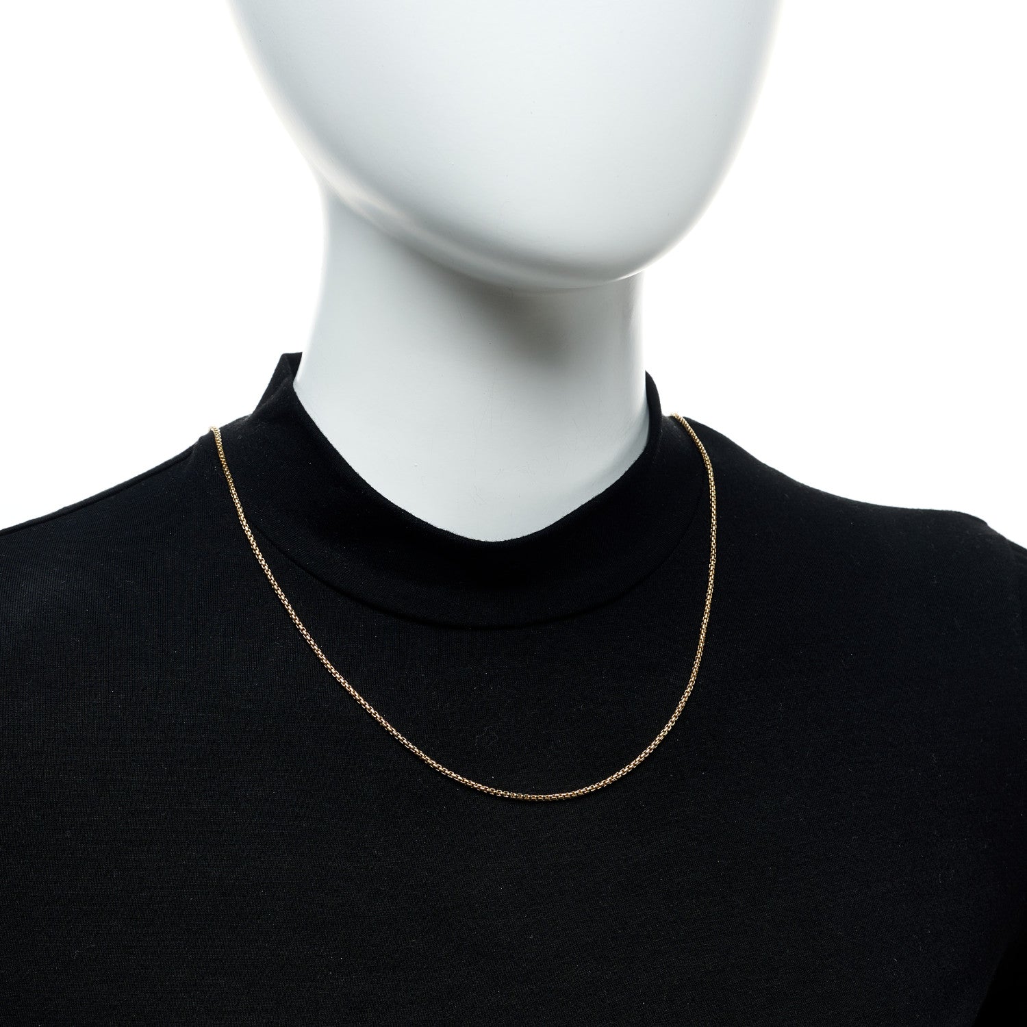 David Yurman 18K Yellow Gold 1.7mm Box Chain Necklace 20" 2 of 4