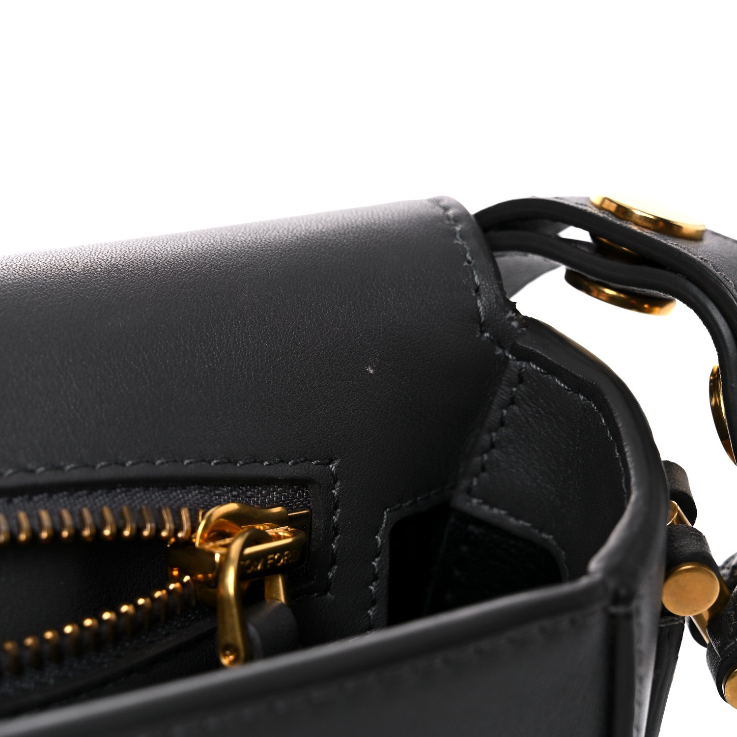 Tom Ford Calfskin Sasha Shoulder Bag Dark Grey 13 of 20