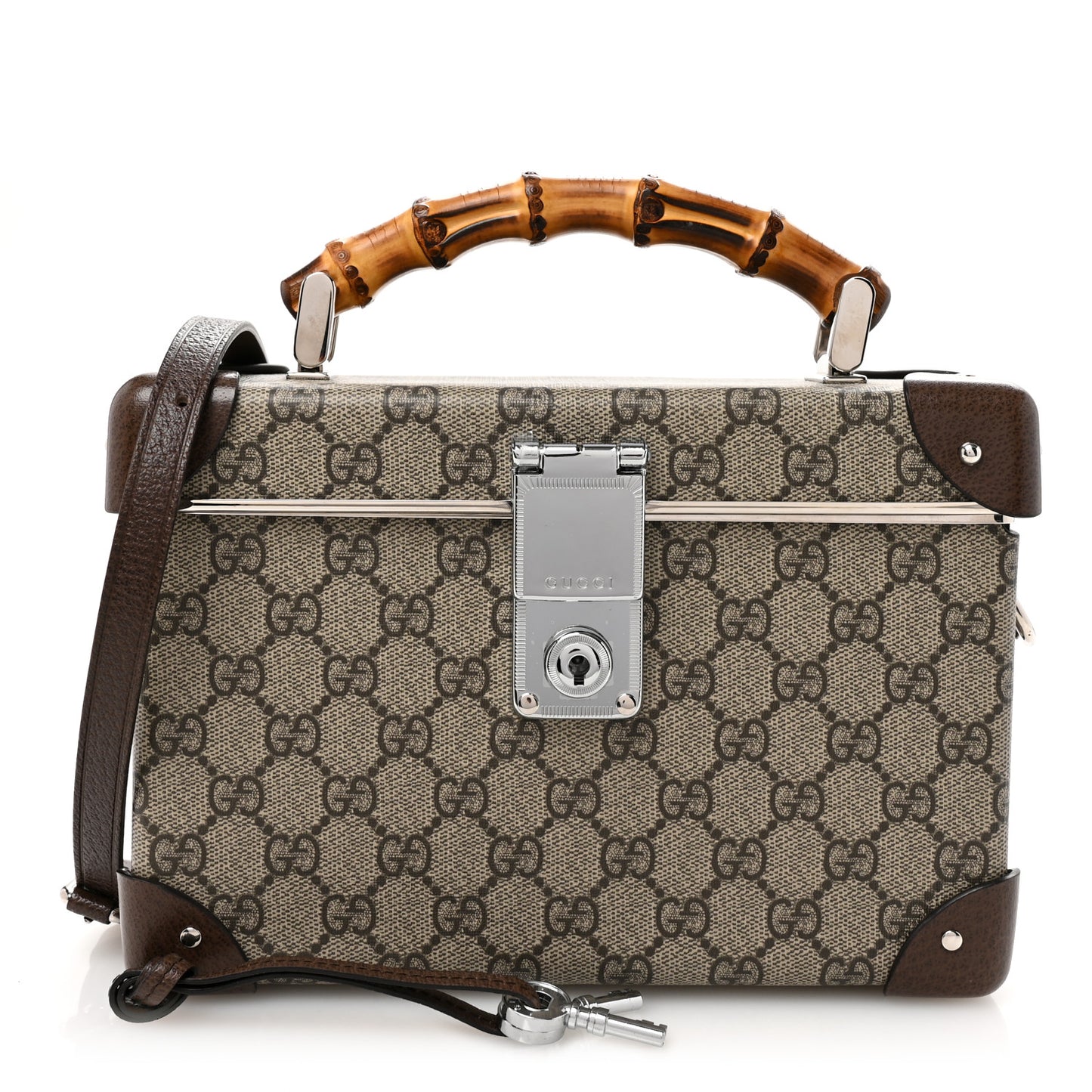 GG Supreme Monogram Globe-Trotter Beauty Case Brown