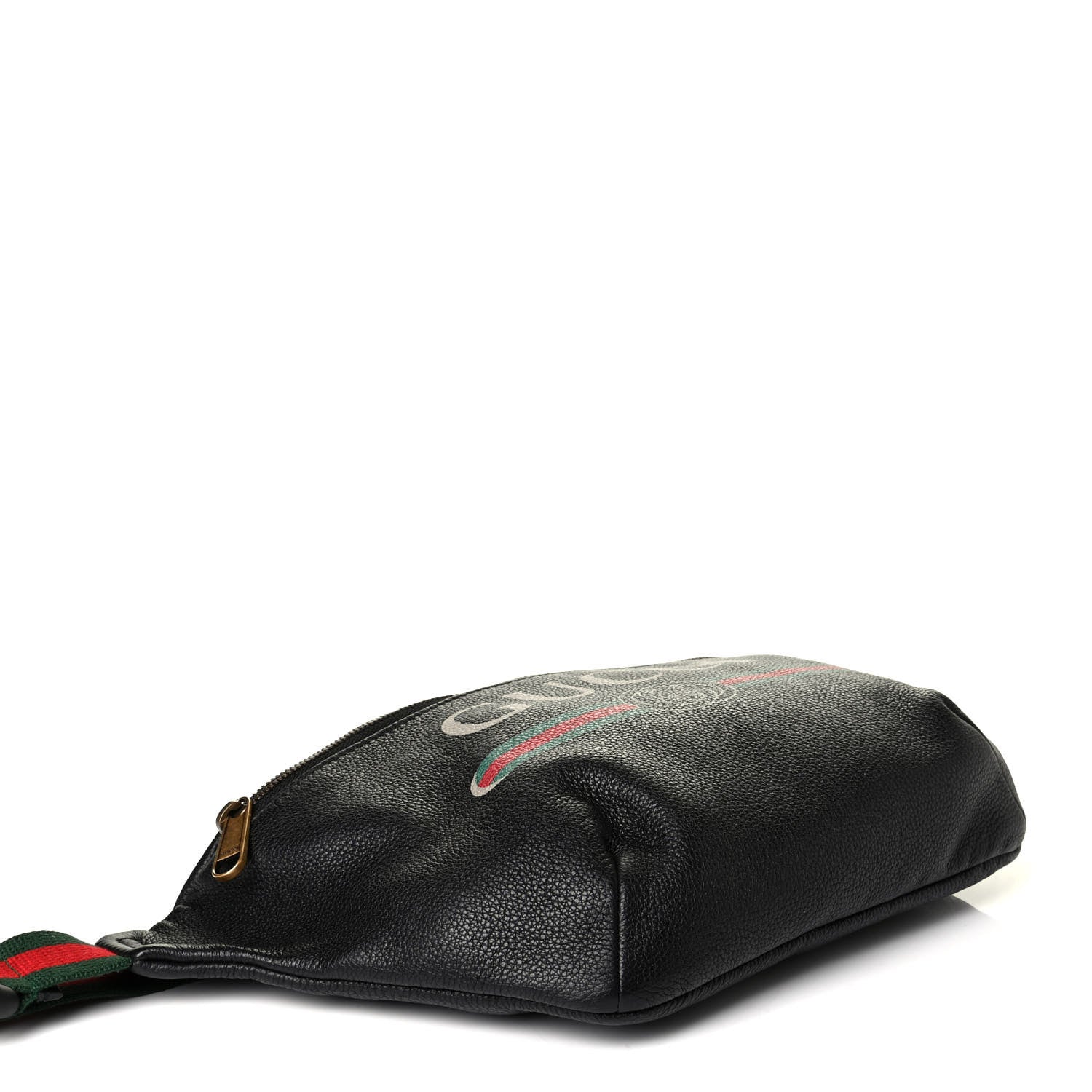 Gucci Grained Calfskin Logo Belt Bag Black 3 of 5