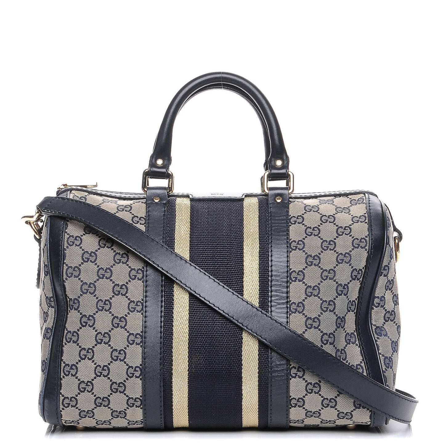 Monogram Vintage Web Medium Boston Navy Navy