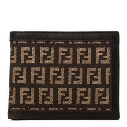Fendi Zucchino Bi-Fold Wallet Tobacco 1 of 7