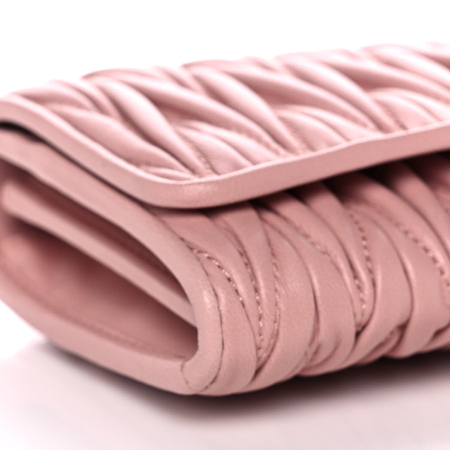 Miu Miu Nappa Matelasse Wallet On Chain Orchidea 10 of 13