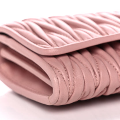 Miu Miu Nappa Matelasse Wallet On Chain Orchidea 10 of 13