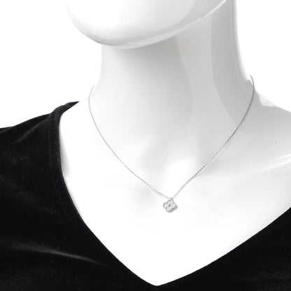 Van Cleef & Arpels 18K White Gold Diamond Sweet Alhambra Pendant Necklace 2 of 8