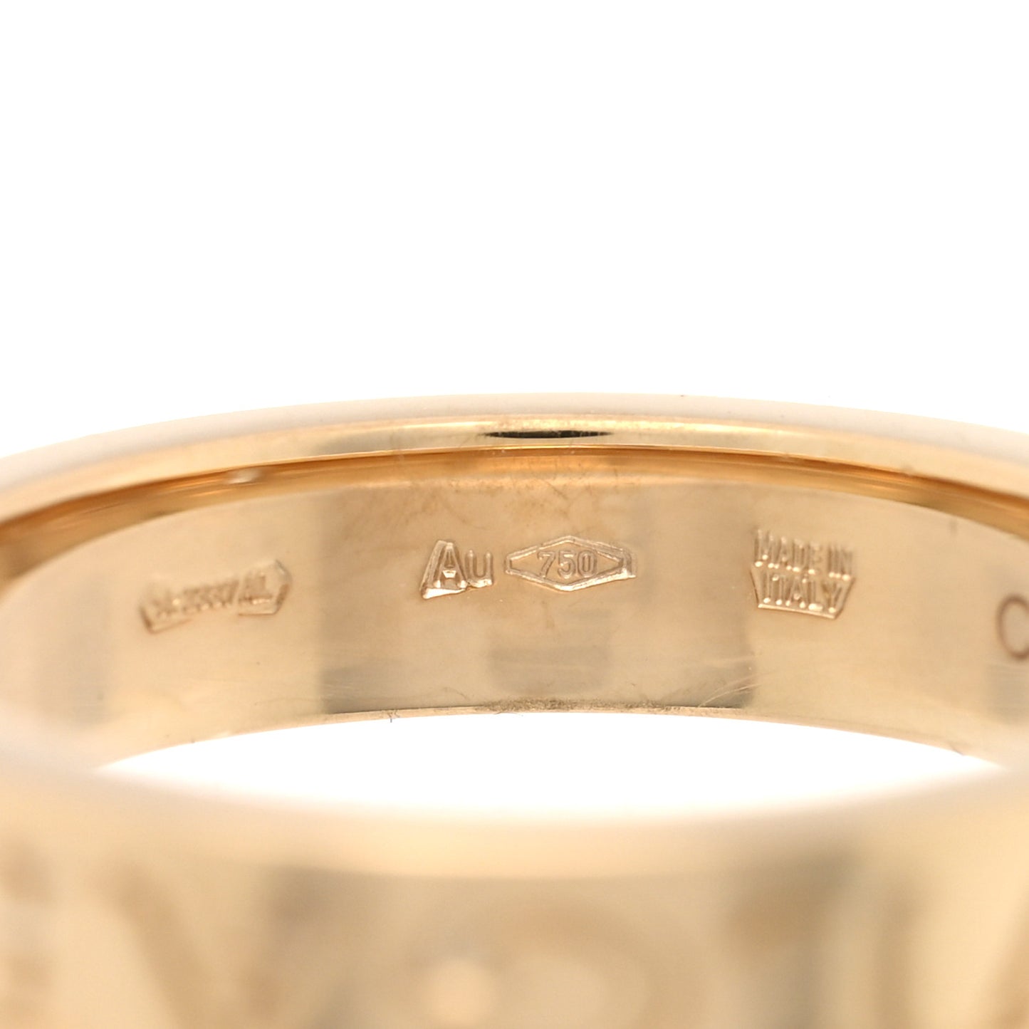 18K Yellow Gold Diamond B.Zero1 Essential Band Ring 52 6
