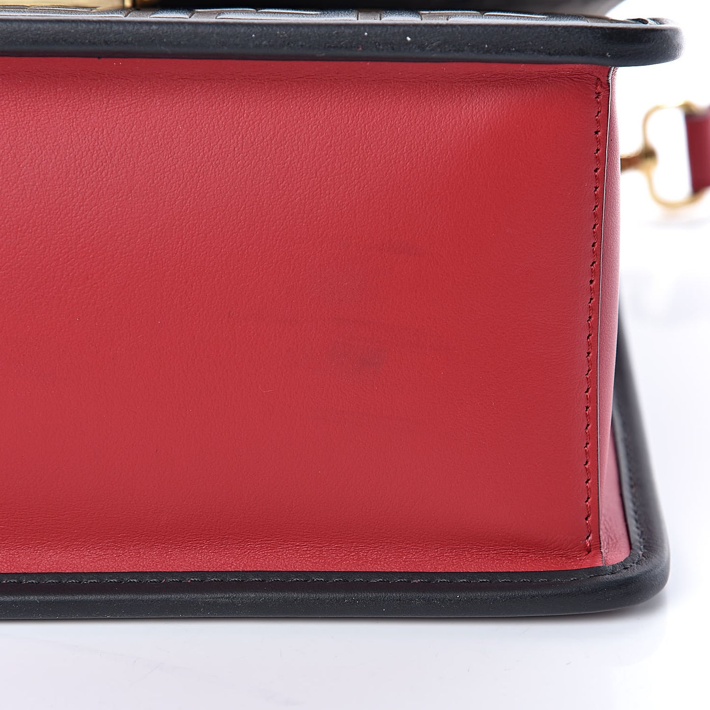Vitello Century F is Fendi Bi-Color FF 1974 Embossed Kan I Shoulder Bag Fragola Maya Black