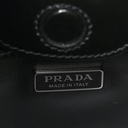 Prada Spazzolato Cleo Adjustable Strap Shoulder Bag Black 7 of 9