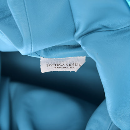 Bottega Veneta Metallic Crinkled Lambskin The Pouch Sky Blue 8 of 10