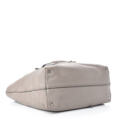 Miu Miu Vitello Soft Calfskin Shopping Tote Fumo 4 of 21