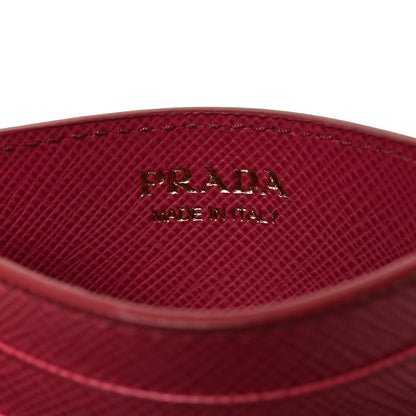 Prada Saffiano Triangle Card Holder Bruyere 6 of 7