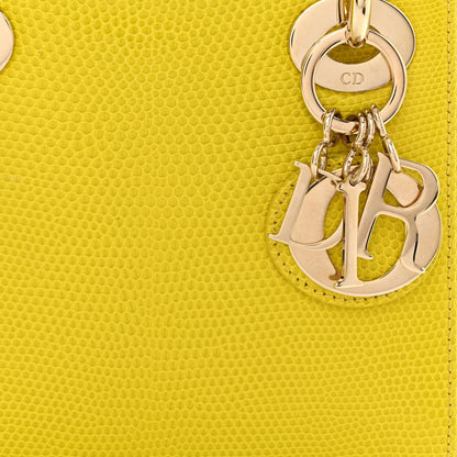 Christian Dior Lizard Mini Lady Dior Yellow 9 of 11