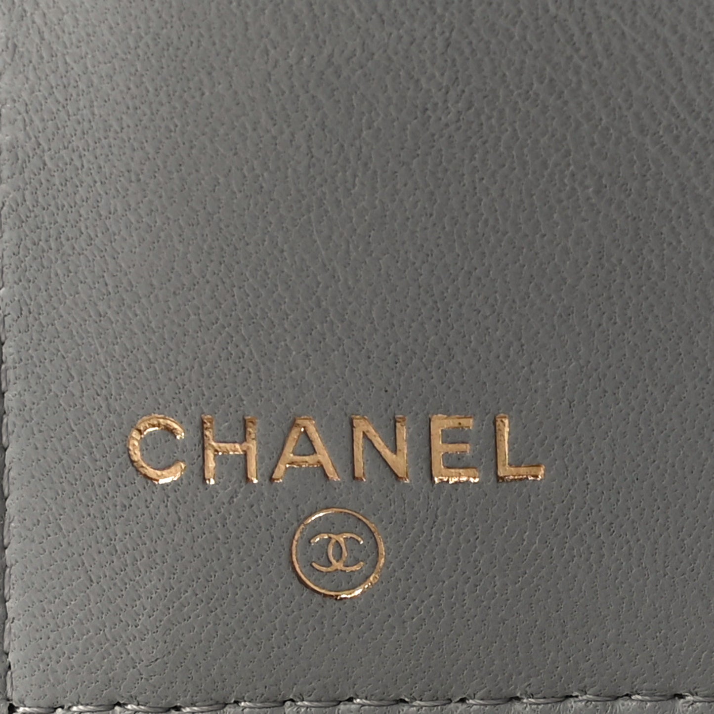 Lambskin Quilted Medium Boy Flap Wallet Grey