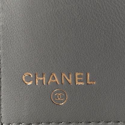 Chanel Lambskin Quilted Medium Boy Flap Wallet Grey 6 of 13