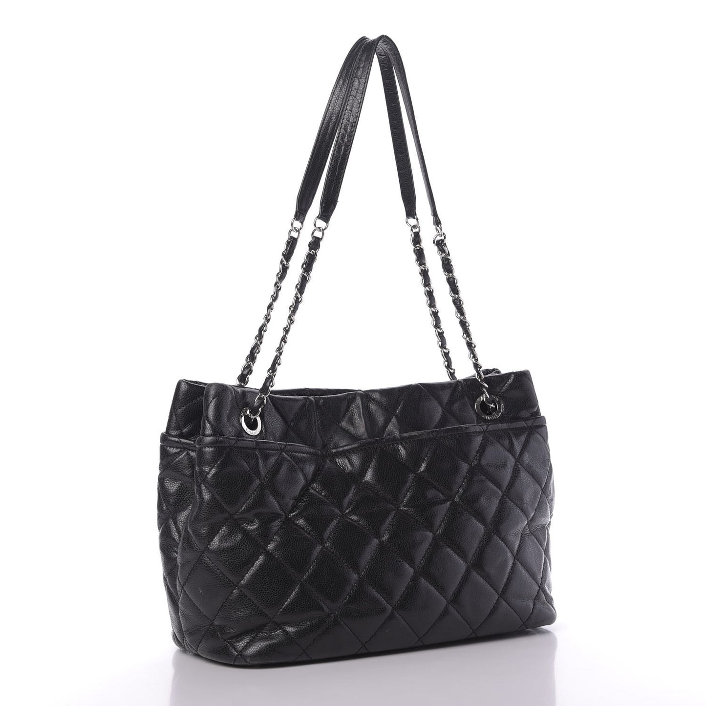 Caviar Quilted Timeless CC Soft Tote Black